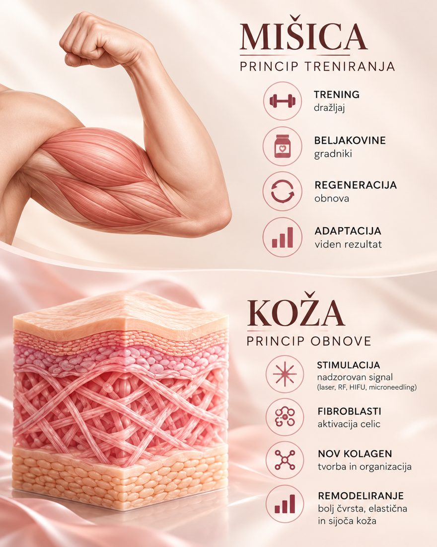 Mišica – princip treniranja / Koža – princip obnove