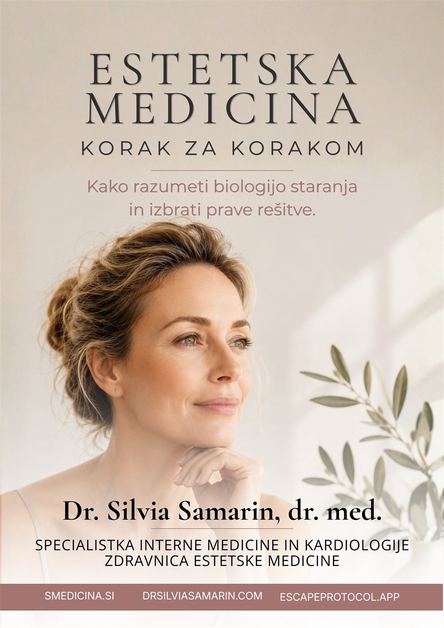 Naslovnica vodiča Estetska medicina korak za korakom — dr. Silvia Samarin, dr. med.